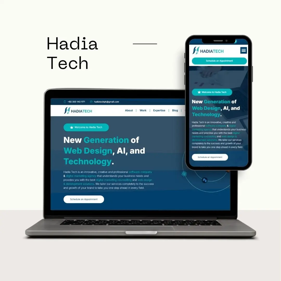 Hadia Tech website Design & Development