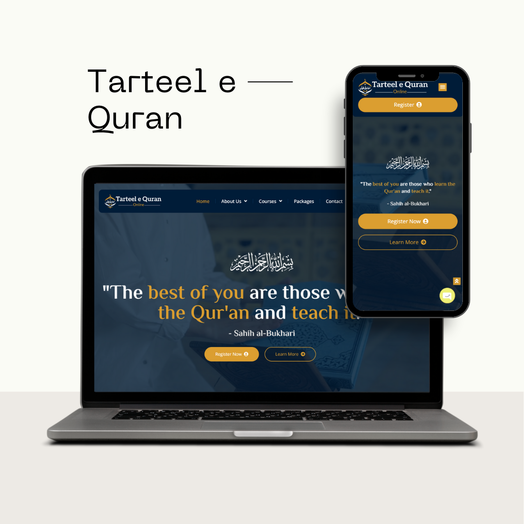 Tarteel e Quran Online Website Design & Development