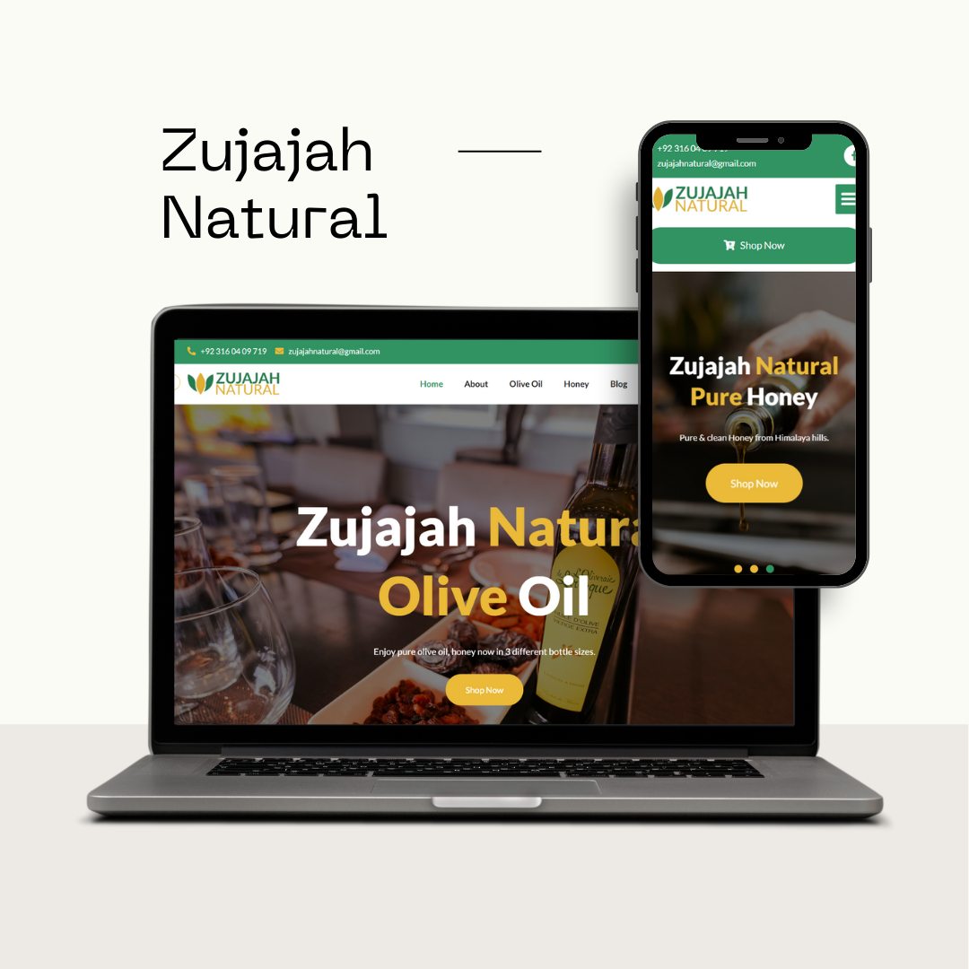 Zujajah Natural Ecommerce Store Design & Development